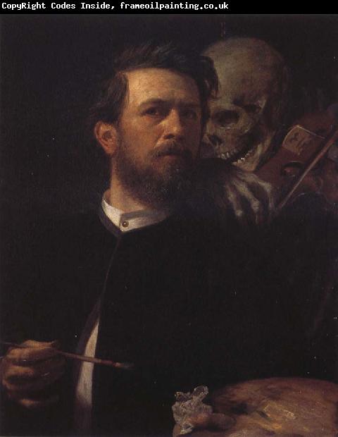 Arnold Bucklin Self-Portrait iwh Death Playing the Violin