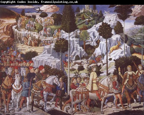 Benozzo Gozzoli The Procession of the Magi,Procession of the Youngest King