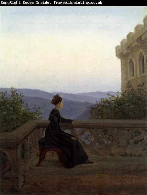 Carl Gustav Carus Woman on the Balcony