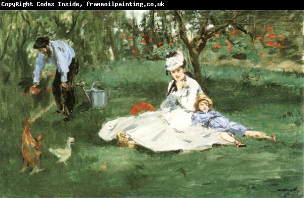 Edouard Manet The Monet Family in the Garden
