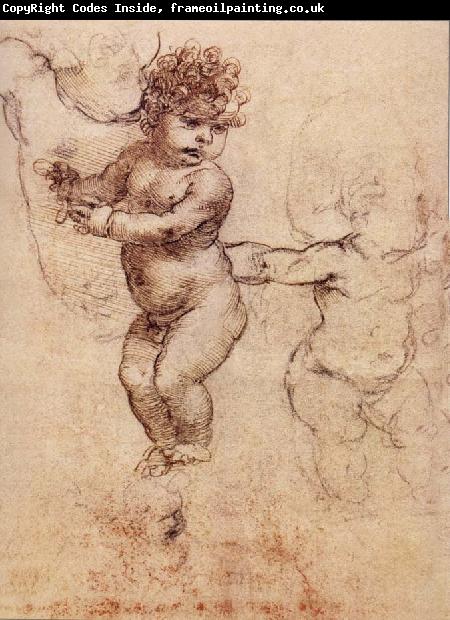 LEONARDO da Vinci Studies of children