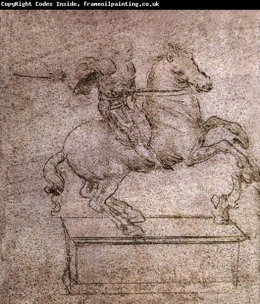 LEONARDO da Vinci Study fur the Sforza-Reiterstandbild