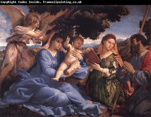 Lorenzo Lotto Virgin and Child with SS Catherine and Fames the Greater