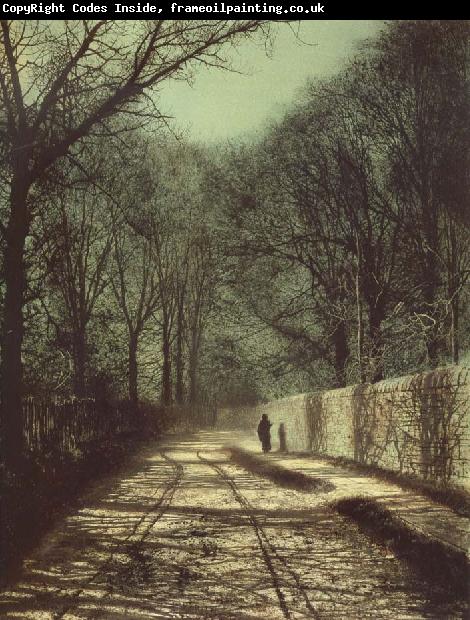 Atkinson Grimshaw Tree Shadows on the Park Wall,Roundhay Park Leeds