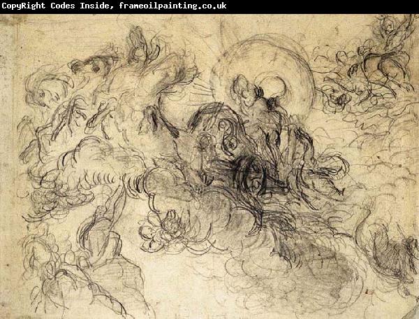 Eugene Delacroix Apollo Slays Python