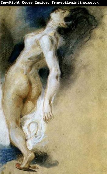 Eugene Delacroix Female Nude, Killed from Behind