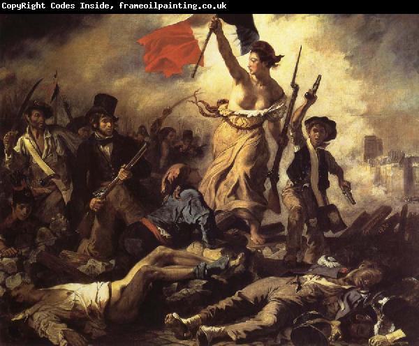 Eugene Delacroix The 28ste July De Freedom that the people leads