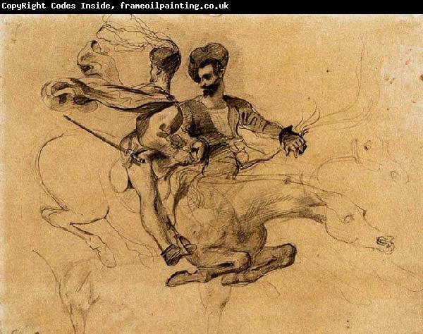 Eugene Delacroix Illustration for Goethe-s Faus