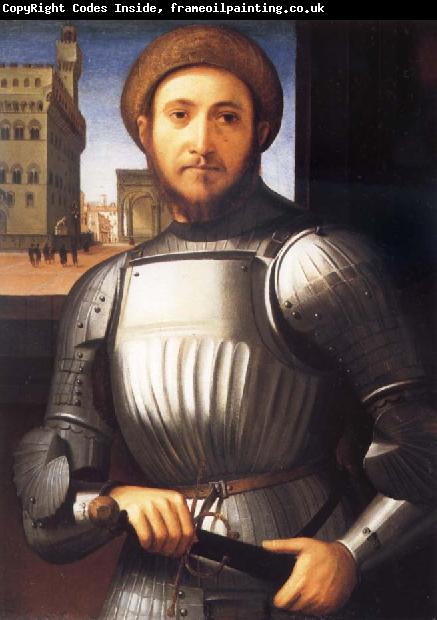 Francesco Granacci Portrait of Man in Armour