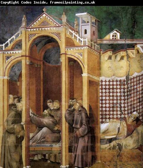 GIOTTO di Bondone Apparition to Fra Agostino and to Bishop Guido of Arezzo