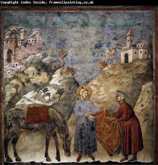 GIOTTO di Bondone St Francis Giving his Mantle to a Poor Man