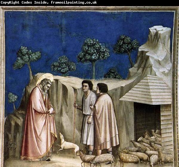 GIOTTO di Bondone Joachim among the Shepherds