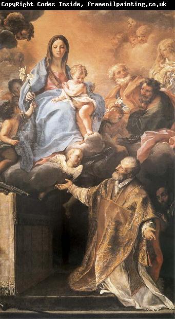 Maratta, Carlo The Madonna and its aparicion to San Felipe Neri