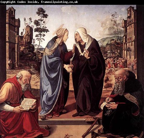Piero di Cosimo The Visitation with Sts Nicholas and Anthony