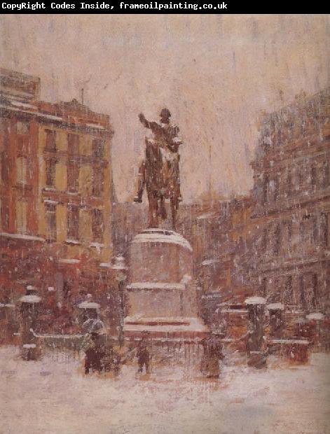 Theodore Robinson Union Square in Winter