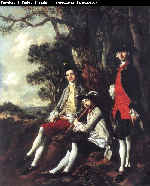 Thomas Gainsborough Peter Darnell Muilman Charles Crokatt and William Keable in a Landscape