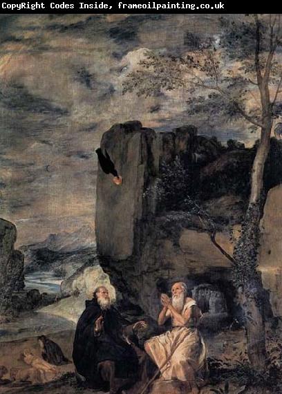 VELAZQUEZ, Diego Rodriguez de Silva y St Anthony Abbot and St Paul the Hermit