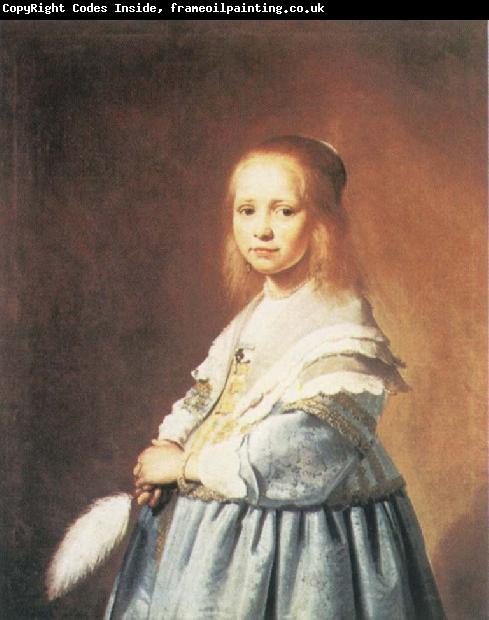 VERSPRONCK, Jan Cornelisz Portrait of a Girl Dressed in Blue