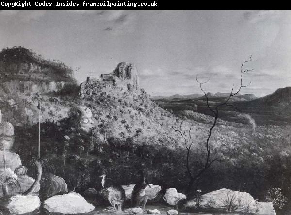 unknow artist Landscape with kangaroos in foreground