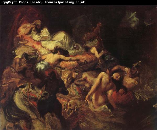 Eugene Delacroix Stgudie to the death of the Sardanapal