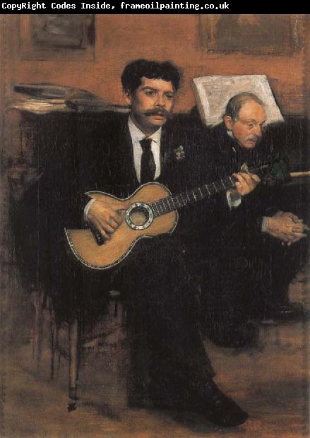 Edgar Degas Lorenzo Pagans Spanish Tenor,and Auguste ge gas,Father of the artist