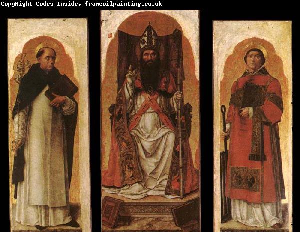 Bartolomeo Vivarini Sts Dominic, Augustin, and Lawrence