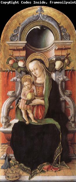 Carlo Crivelli Faith madonna with child, and the donor