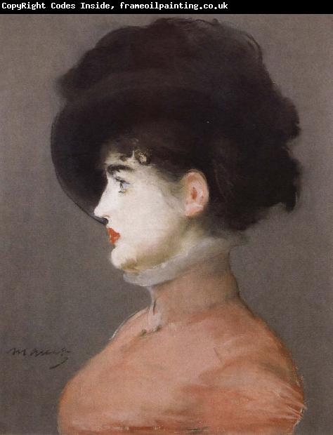 Edouard Manet Portrait of Irma Brunner in a Black Hat