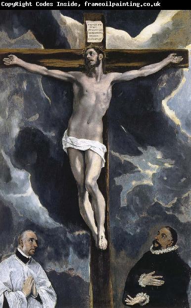 El Greco The Crucifixion with two donors