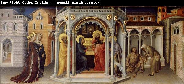 Gentile da Fabriano baby Jesus in the temple frambares