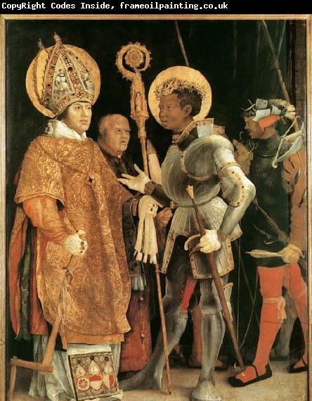 Matthias  Grunewald Meeting of St Erasm and St Maurice