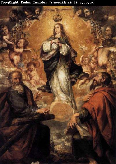 unknow artist Virgin of the Immaculate Conception with Sts Andrew and John the Baptist