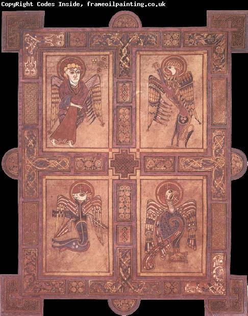 unknow artist Evangelistsymbolerna from the Book of Kells