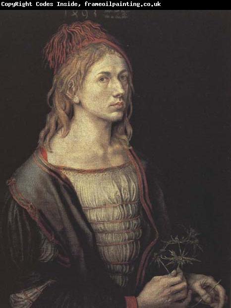Albrecht Durer Portrait of the Artist with a Thistle