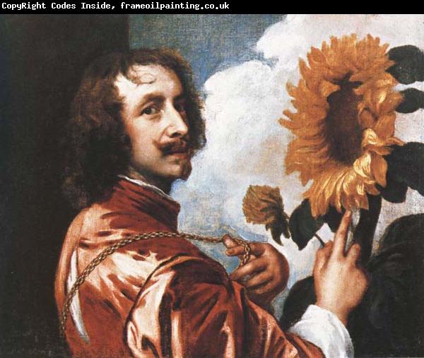 Anthony Van Dyck Self-Portrait with a Sunflower