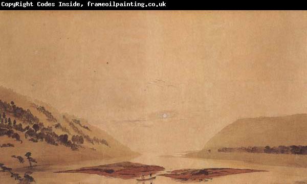 Caspar David Friedrich Mountainous River Landscape (mk45)