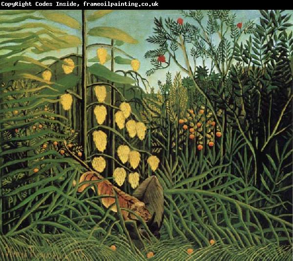 Henri Rousseau Fight Between a Tiger and a Bull