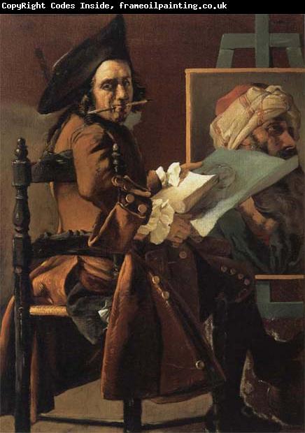 Pierre Subleyras Self-Portrait at an Easel