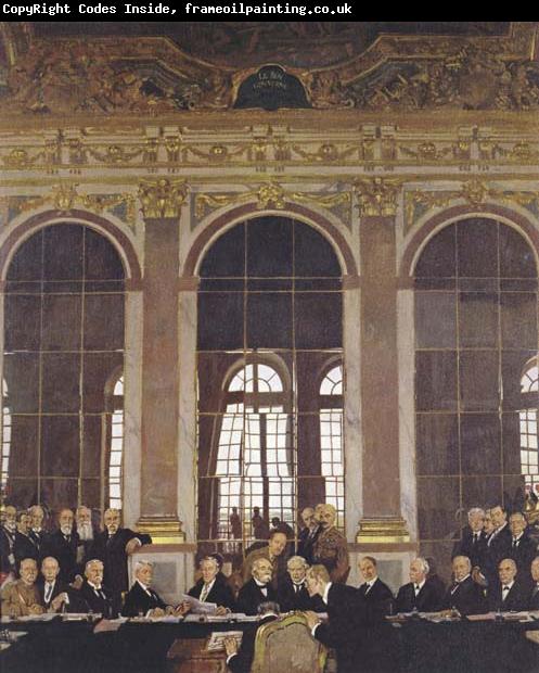 Sir William Orpen The Signing of Peace in the Hall of Mirrors,Versailles