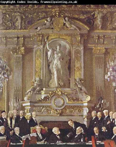 Sir William Orpen A Peace Conference at the Zuai d Orsay