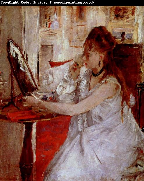 Berthe Morisot ung kvinna med pudervippa