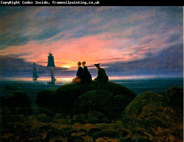 Caspar David Friedrich Moonrise Over the Sea