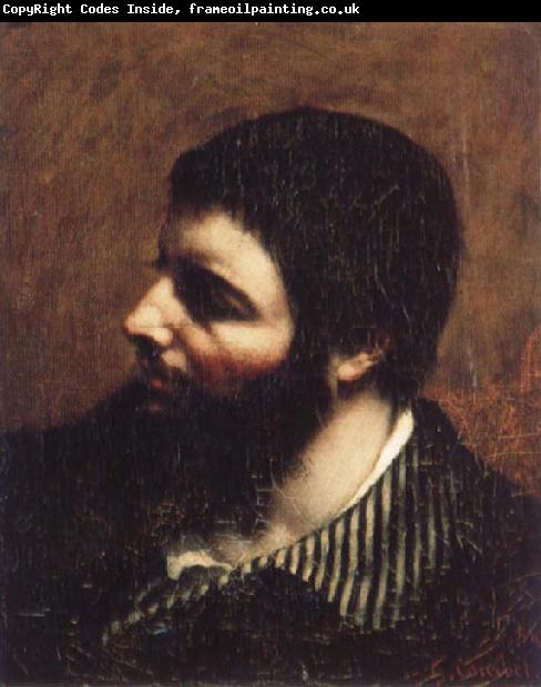 Gustave Courbet Self-Portrait with Striped Collar