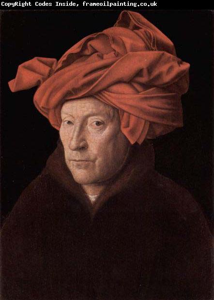 Jan Van Eyck Portrait of a Man in a Turban possibly a self-portrait