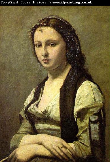 Jean Baptiste Camille  Corot Woman with a Pearl