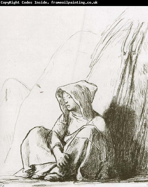 Jean Francois Millet The Girl in front of the haystack