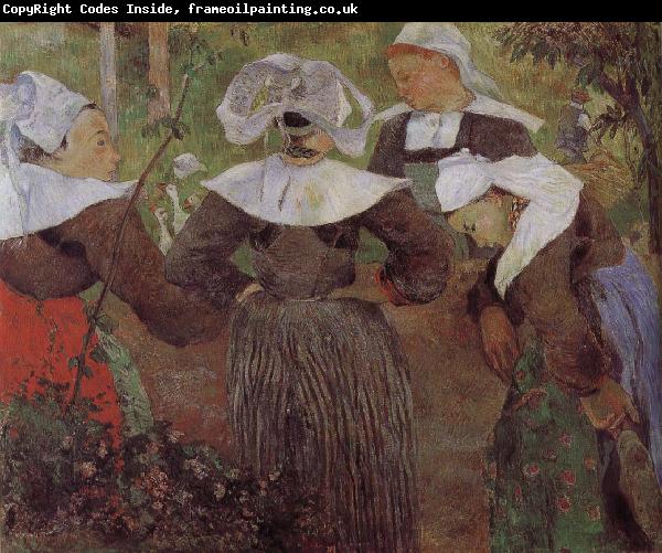 Paul Gauguin Four women dancing Brittany