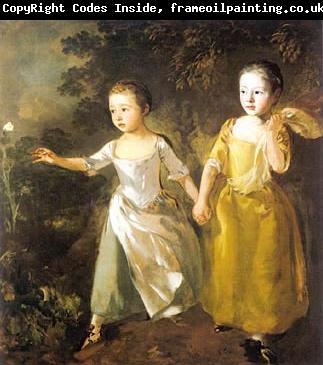 Thomas Gainsborough The Painter Daughters Chasing a Butterfly