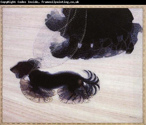 giacomo balla With a chain holding the dog s dynamic
