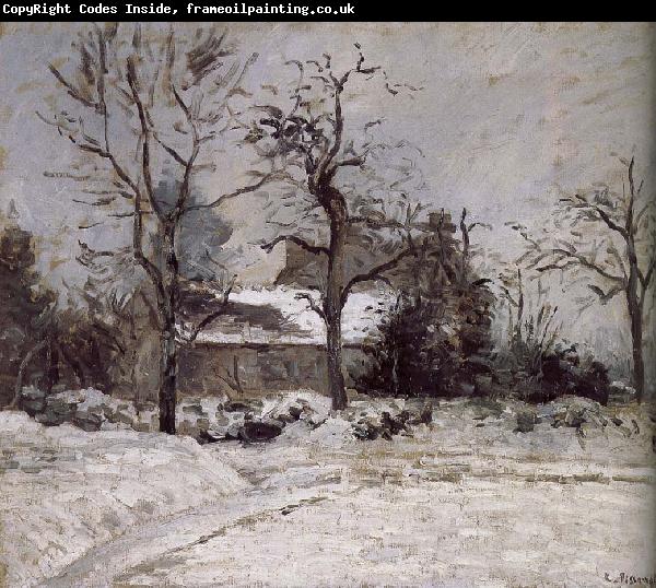Camille Pissarro snow house